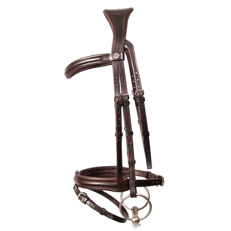 Henry James Comfort Flash Bridle - Havana Brown-1